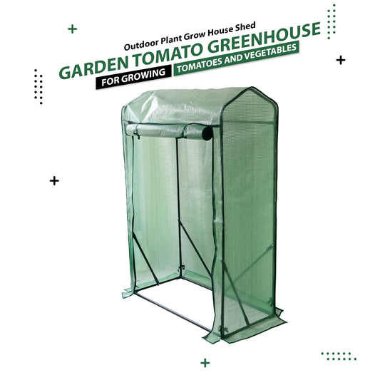 Reinforced Gable Roof Greenhouse Grow Bag Cover for Tomato Plants