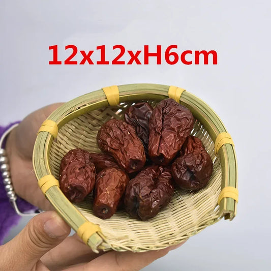 Handcrafted Bamboo Weaving Basket - Open Sieve for Drying, Fruit and Vegetable Storage, and Gift Presentation