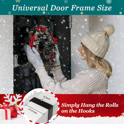 12-Inch Black Metal Wreath Hanger for Door Display - Ideal for Christmas, Halloween, Easter, and Wedding Decorations in Home and Office